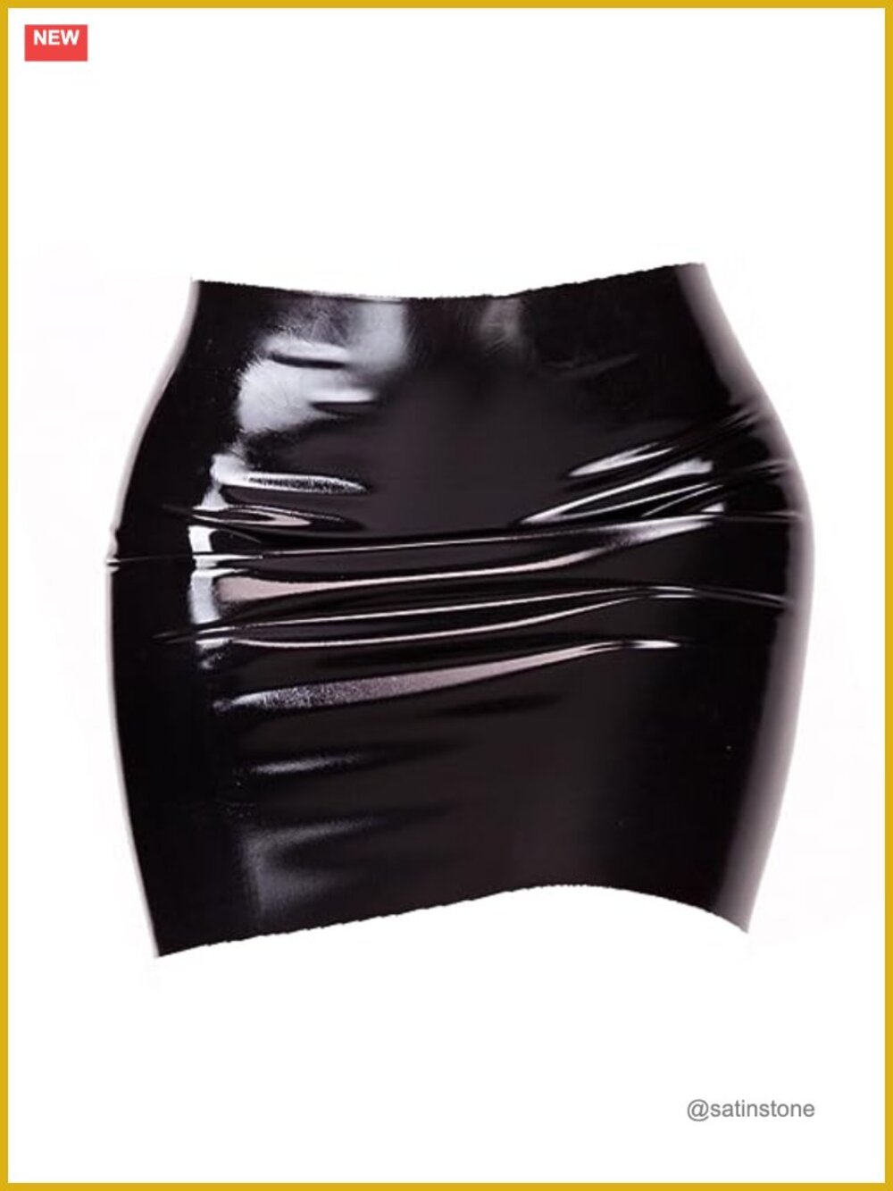 Latex Mini Skirt High Rise Clubwear Party Skirt